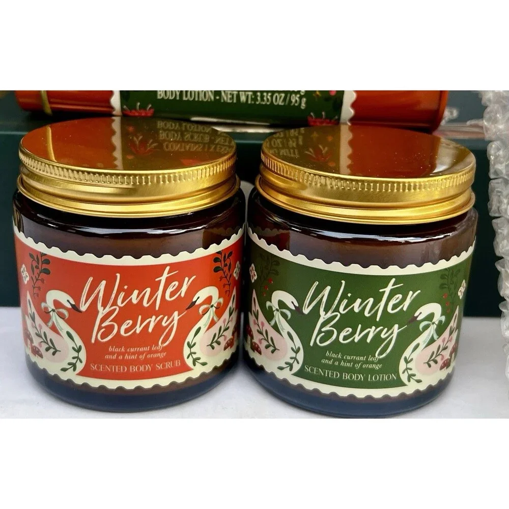 World Market Special Delivery Winter Berry Body Care Gift Set Mailbox Tin